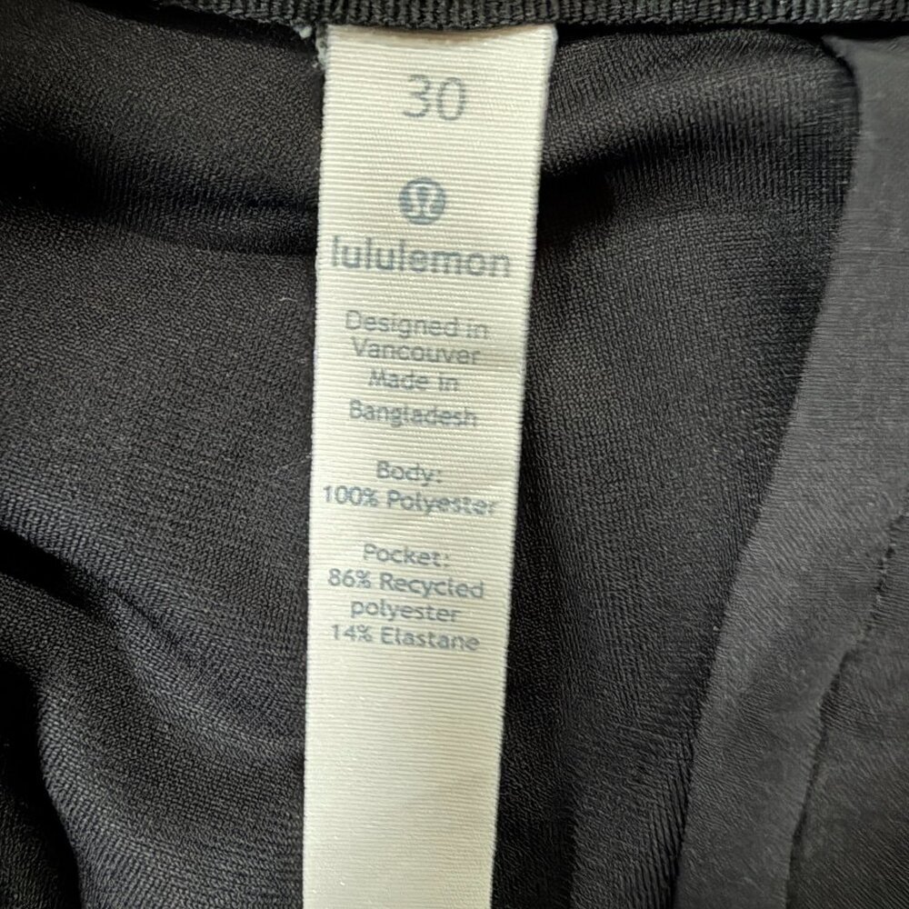 Lululemon Commission Pant Slim in Men's Size 30 - Black Warpstreme Fabric - VGUC - Picture 5 of 10